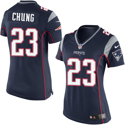 Women's Elite Patrick Chung Nike Jersey Navy Blue Home - #23 NFL New England Patriots